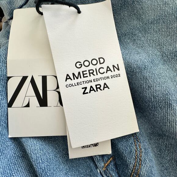 NWT Good American x Zara waist nipping high rise skinny jeans SIZE 18 - Picture 4 of 12